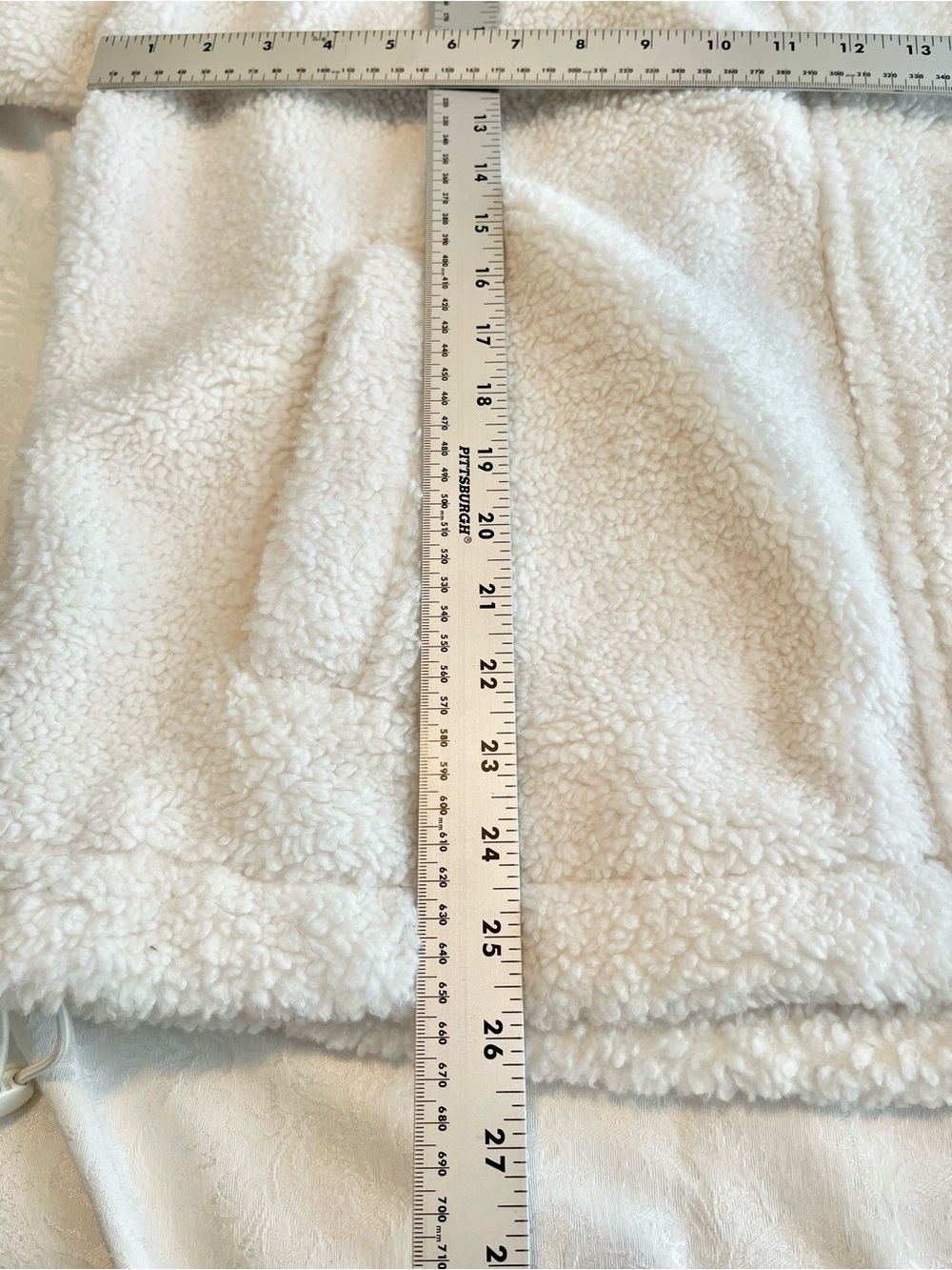 Abercrombie Fitch Soft AF Sherpa Teddy Zip Jacket XXL Women’s Ivory Cream - Picture 11 of 11